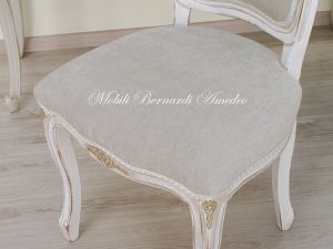 SE09 L1 Parisian Chair White Silver Finish Upholstered Seat And Back 05